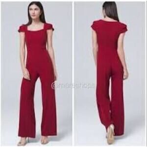 New! Adrianna Papell dark red / maroon short sleeve jumpsuit, size‎ 14